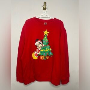 Disney Ugly Christmas Sweater Sweatshirt Pullover 2XL XXL  Mickey Mouse
